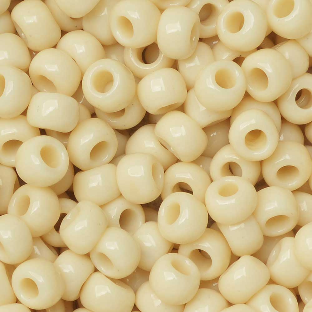 Toho Seed Beads, Round 6/0 #51 'Opaque Light Beige' (8 Grams)