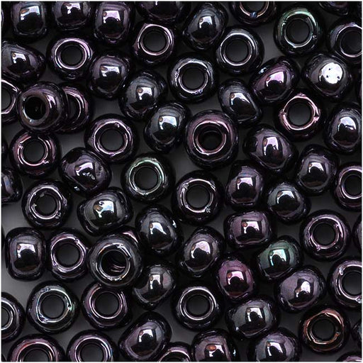 Toho Round Seed Beads 6/0 90 'Metallic Amethyst Gun Metal' 8 Gram Tube