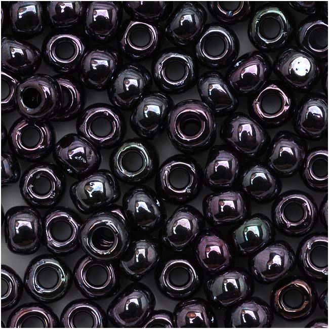 Toho Round Seed Beads 6/0 90 'Metallic Amethyst Gun Metal' 8 Gram Tube