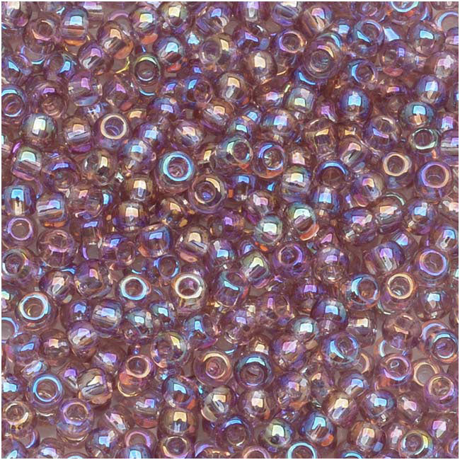 Toho Round Seed Beads 6/0 #166 'Transparent Rainbow Light Amethyst' 8g