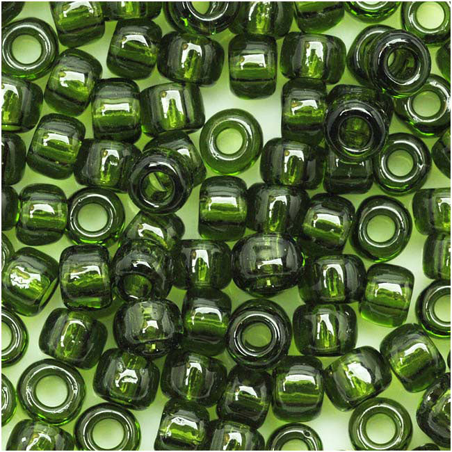 Toho Round Seed Beads 6/0 940 'Transparent Olivine' 8 Gram Tube