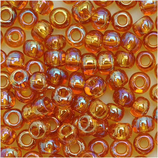 Toho Round Seed Beads 6/0 162C 'Transparent Rainbow Topaz' 8 Gram Tube