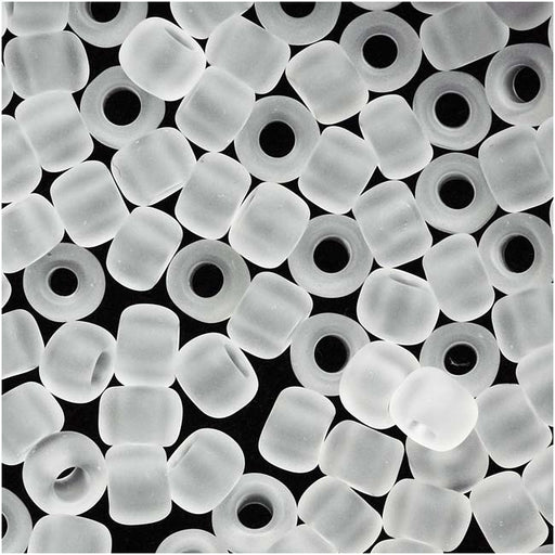Toho Round Seed Beads 6/0 1F 'Transparent Frosted Crystal' 8 Gram Tube
