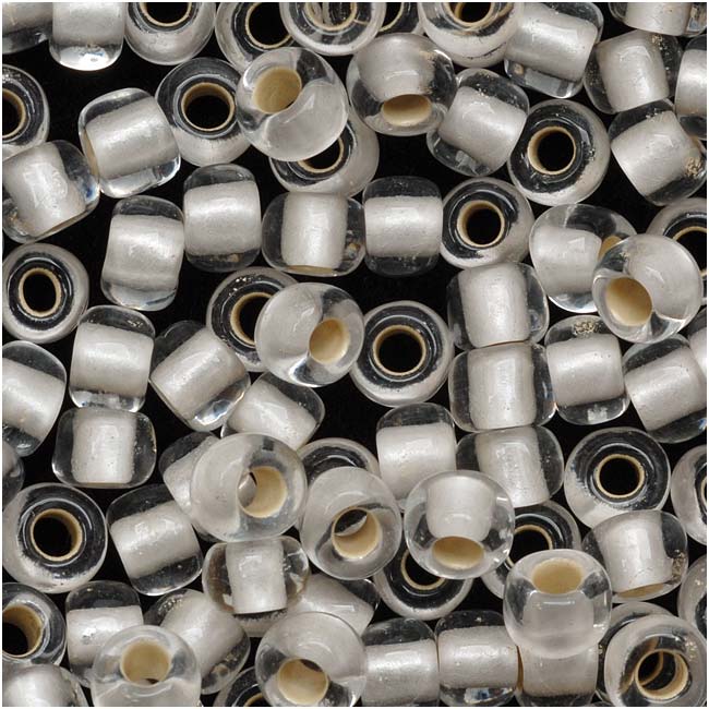 Toho Round Seed Beads 6/0 21F 'Silver Lined Frosted Crystal' 8 Gram Tube