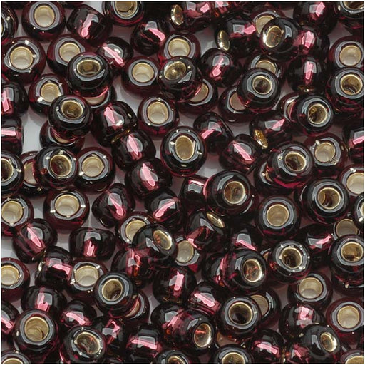 Toho Round Seed Beads 6/0 #26C 'Silver Lined Amethyst' 8g