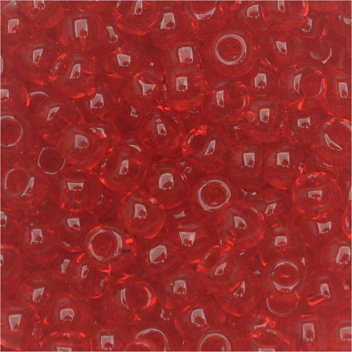 Toho Round Seed Beads 6/0 5B Transparent Siam Ruby 8 Gram Tube