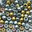 Toho Round Seed Beads 6/0 #721 - Galvanized Blue Gold (8 Grams)