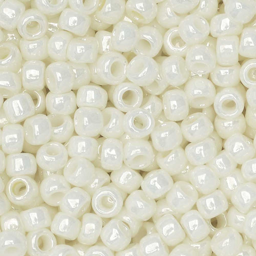 Toho Seed Beads, Round 8/0 #122 'Opaque Lustered Navajo White' (8 Grams)