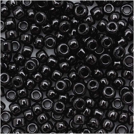 Toho Round Seed Beads 8/0 49 'Opaque Jet' 8 Gram Tube
