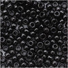 Toho Round Seed Beads 8/0 49 'Opaque Jet' 8 Gram Tube