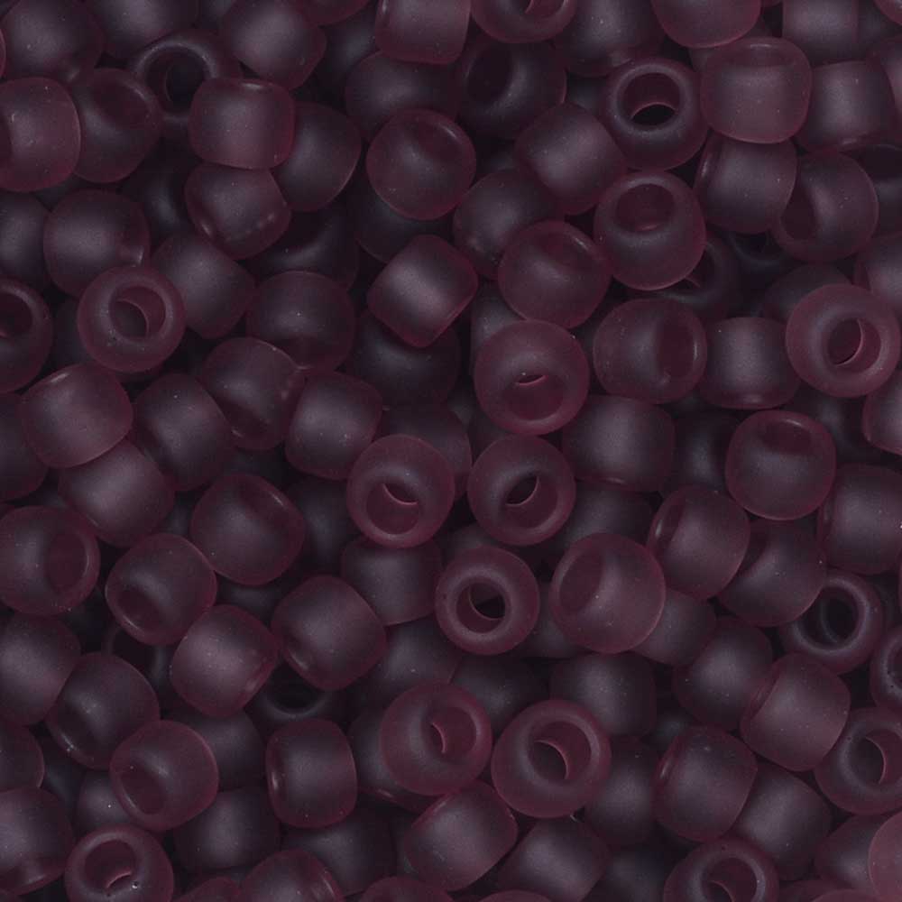 Toho Seed Beads, Round 8/0 #6BF 'Transparent Frosted Medium Amethyst' (8 Grams)
