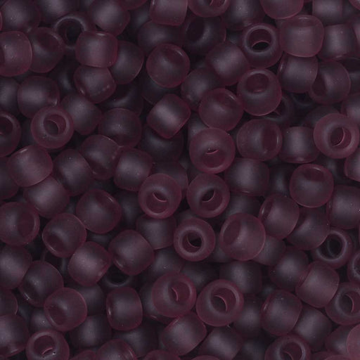 Toho Seed Beads, Round 8/0 #6BF 'Transparent Frosted Medium Amethyst' (8 Grams)