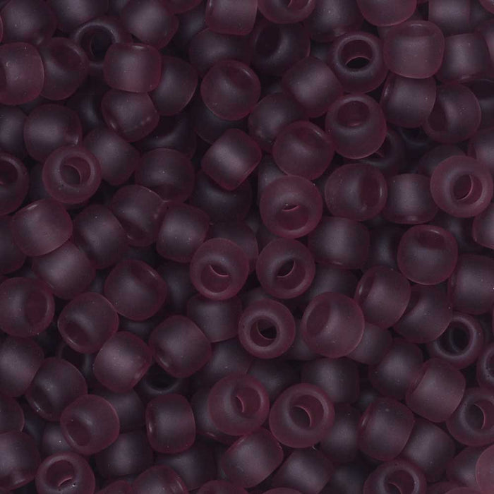 Toho Seed Beads, Round 8/0 #6BF 'Transparent Frosted Medium Amethyst' (8 Grams)