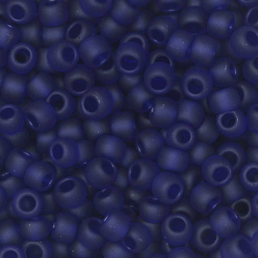 Toho Seed Beads, Round 8/0 #8DF 'Transparent Frosted Cobalt' (8 Grams)