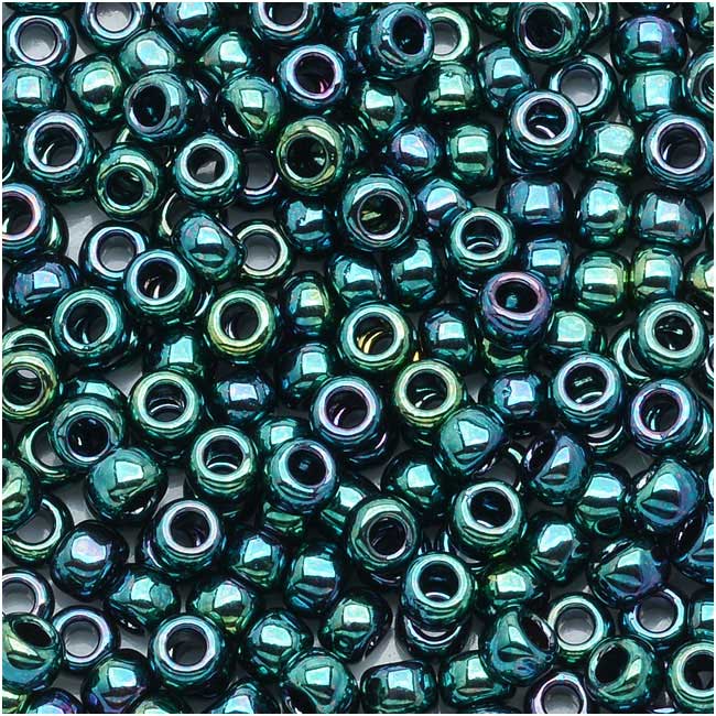 Toho Round Seed Beads 8/0 506 - Higher Metallic June Bug (8 Grams)
