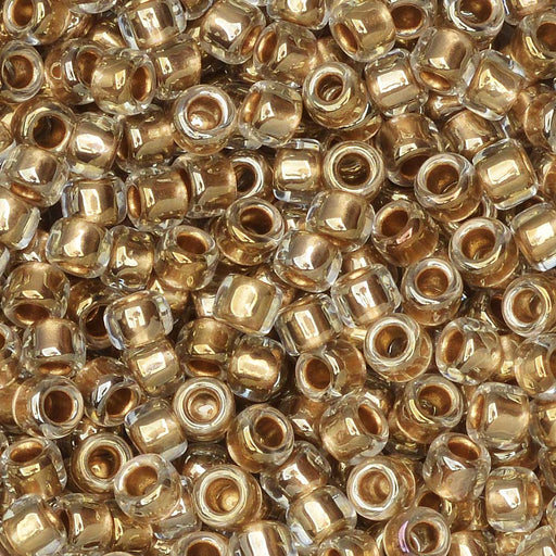 Toho Seed Beads, Round 8/0 #989 'Gold Lined Crystal' (8 Grams)