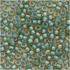 Toho Round Seed Beads 8/0 #952 'Rainbow Light Topaz/Sea Foam Lined' 8g