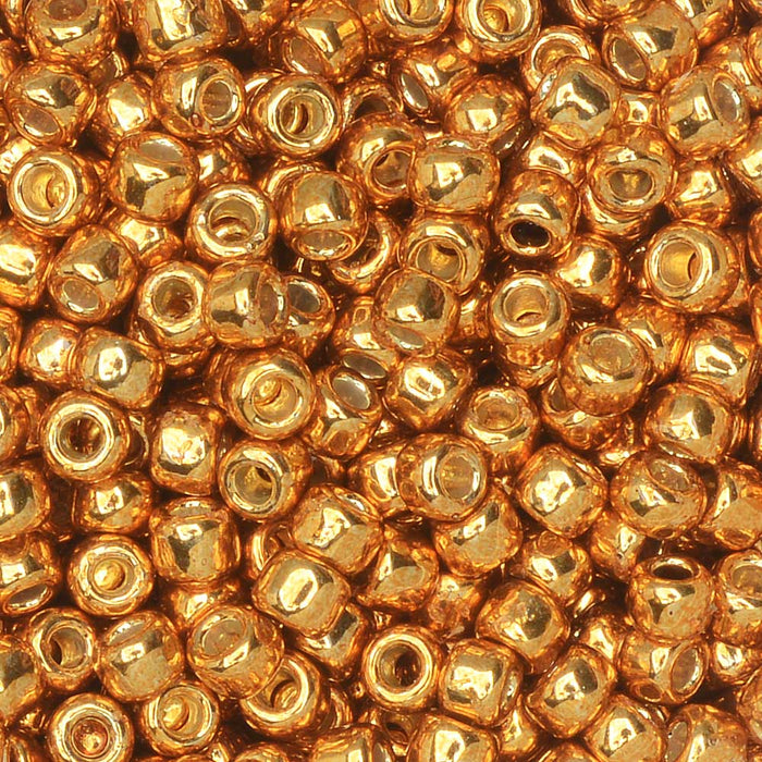 Toho Seed Beads, Round 8/0 #PF591 'Permafinish Galvanized Old Gold' (8 Grams)