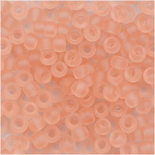 Toho Round Seed Beads 8/0 11F 'Transparent Frosted Rosaline' 8 Gram Tube