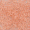 Toho Round Seed Beads 8/0 11F 'Transparent Frosted Rosaline' 8 Gram Tube