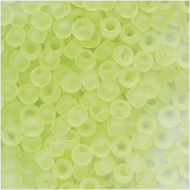 Toho Round Seed Beads 8/0 15F 'Transparent Frosted Citrus Spritz' 8 Gram Tube