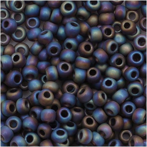 Toho Round Seed Beads 8/0 166CF 'Transparent Rainbow Frosted Amethyst' 8 Gram Tube
