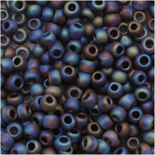 Toho Round Seed Beads 8/0 166CF 'Transparent Rainbow Frosted Amethyst' 8 Gram Tube