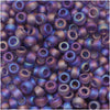 Toho Round Seed Beads 8/0 166DF 'Transparent Rainbow Frosted Lt Tanzanite' (Tube)