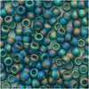 Toho Round Seed Beads 8/0 167BDF 'Transparent Rainbow Frosted Teal' 8 Gram Tube