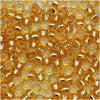 Toho Round Seed Beads 8/0 22B 'Silver Lined Med Topaz' 8 Gram Tube