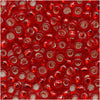 Toho Round Seed Beads 8/0 25C 'Silver Lined Ruby' 8 Gram Tube