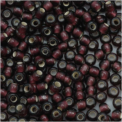 Toho Round Seed Beads 8/0 26CF 'Silver Lined Frosted Amethyst' 8 Gram Tube