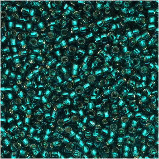Toho Round Seed Beads 8/0 #27BD 'Silver Lined Teal' 8 Gram Tube