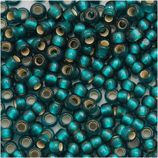 Toho Round Seed Beads 8/0 27BDF 'Silver Lined Frosted Teal' 8 Gram Tube