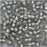 Toho Round Seed Beads 8/0 29AF 'Silver Lined Frosted Black Diamond' 8 Gram Tube