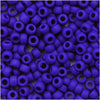 Toho Round Seed Beads 8/0 48F Opaque Frosted Navy Blue 8 Gram Tube