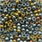 Toho Round Seed Beads 8/0 #721 - Galvanized Blue Gold (8 Grams)