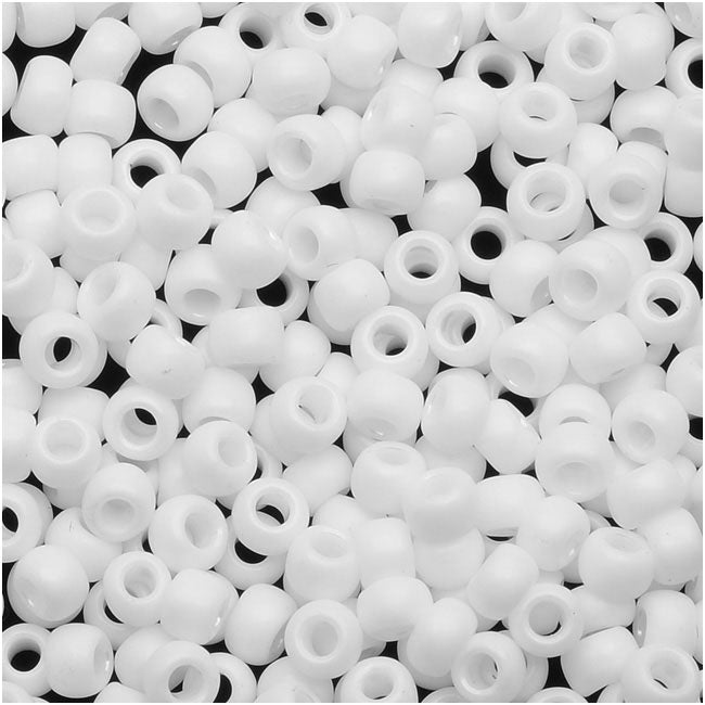 Toho Round Seed Beads 8/0 #761 - Matte Opaque White (8 Grams)