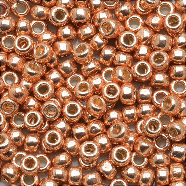 Toho Round Seed Beads 8/0 #PF551 - Permanent Finish Galvanized Rose Gold (8g)