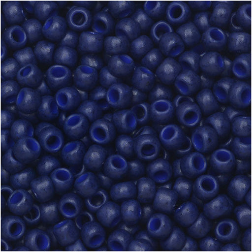 Toho Seed Beads, Round 8/0 Semi Glazed, Navy Blue (8 Gram Tube)