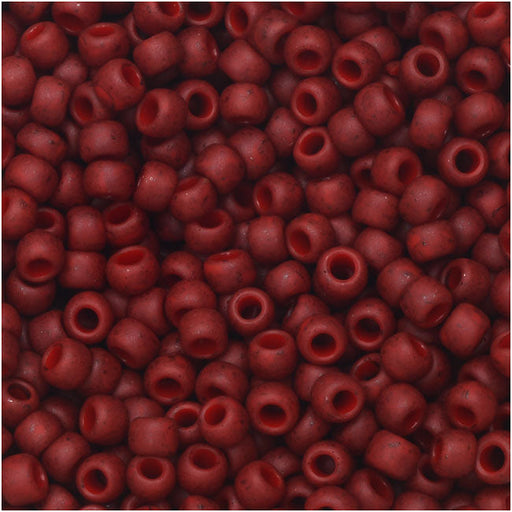 Toho Seed Beads, Round 8/0 Semi Glazed, Dark Red (8 Gram Tube)