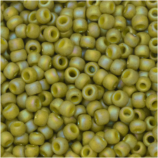 Toho Seed Beads, Round 8/0 Semi Glazed, Rainbow Lemongrass (8 Gram Tube)