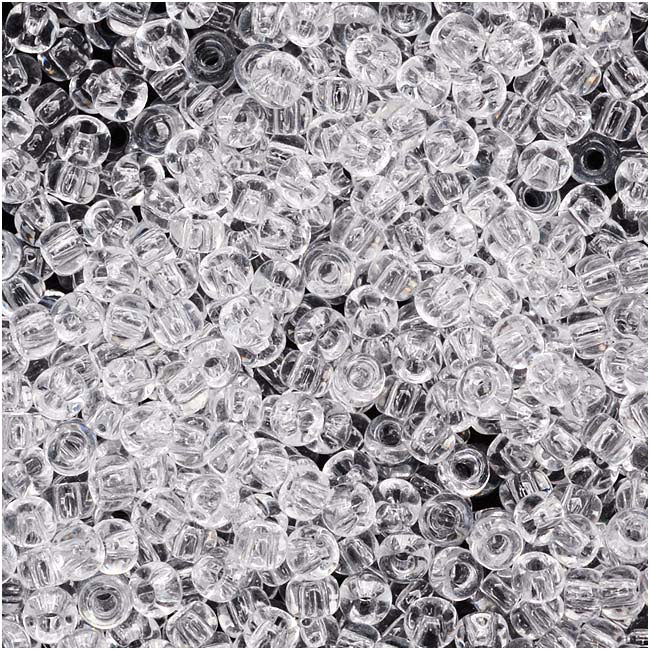Toho Round Seed Beads 11/0 1 'Transparent Crystal' 8 Gram Tube