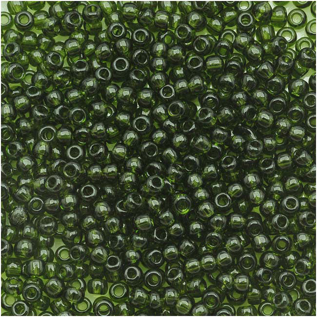 Toho Round Seed Beads 11/0 11 'Transparent Olivine' 8 Gram Tube