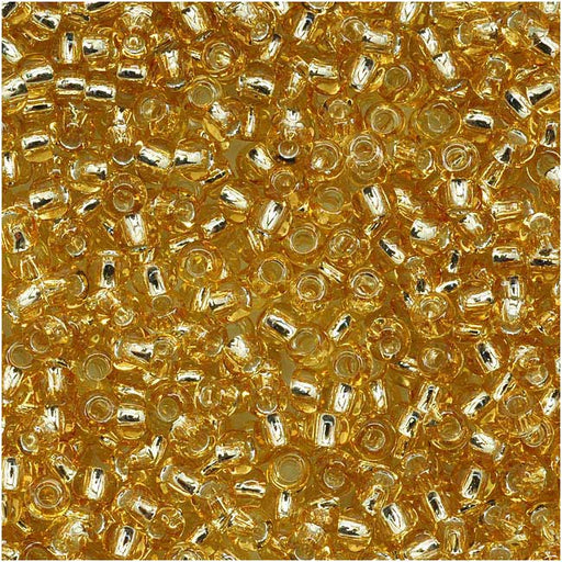 Toho Round Seed Beads 11/0 22 'Silver Lined Lt Topaz' 8 Gram Tube