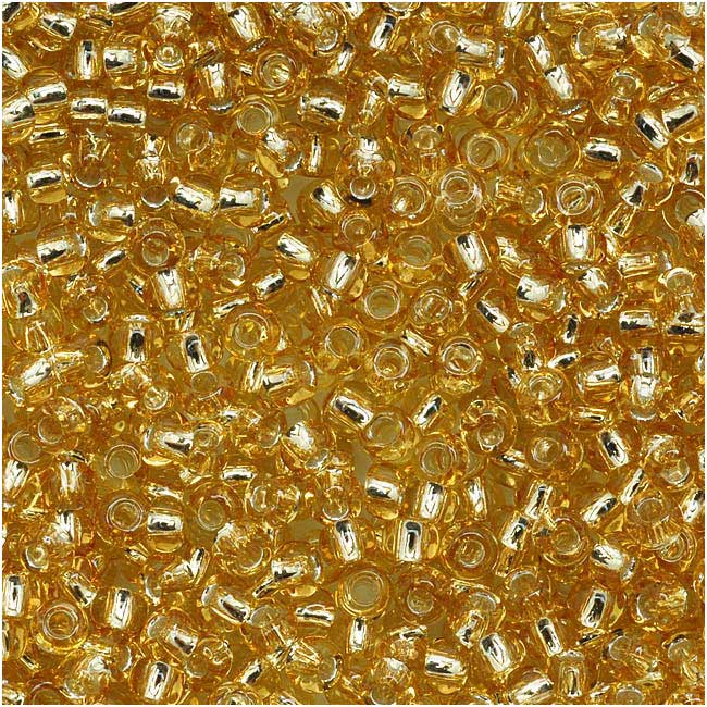 Toho Round Seed Beads 11/0 22 'Silver Lined Lt Topaz' 8 Gram Tube