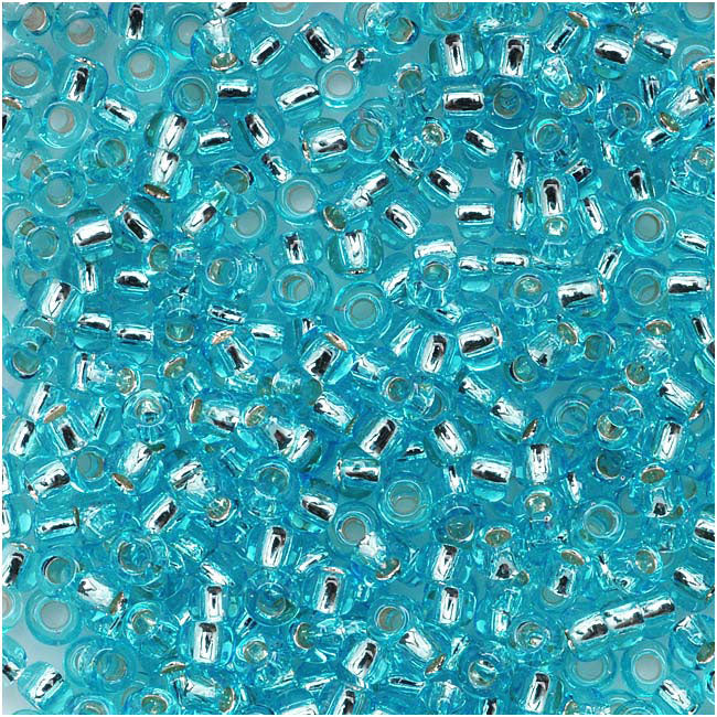 Toho Round Seed Beads 11/0 23 'Silver Lined Aquamarine' 8 Gram Tube