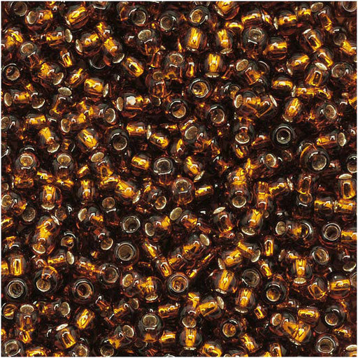 Toho Round Seed Beads 11/0 34 'Silver Lined Smoky Topaz' 8 Gram Tube