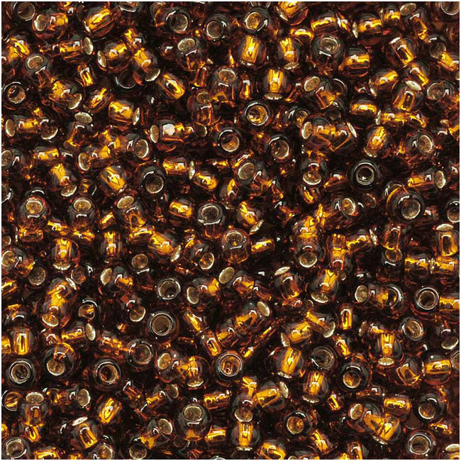 Toho Round Seed Beads 11/0 34 'Silver Lined Smoky Topaz' 8 Gram Tube