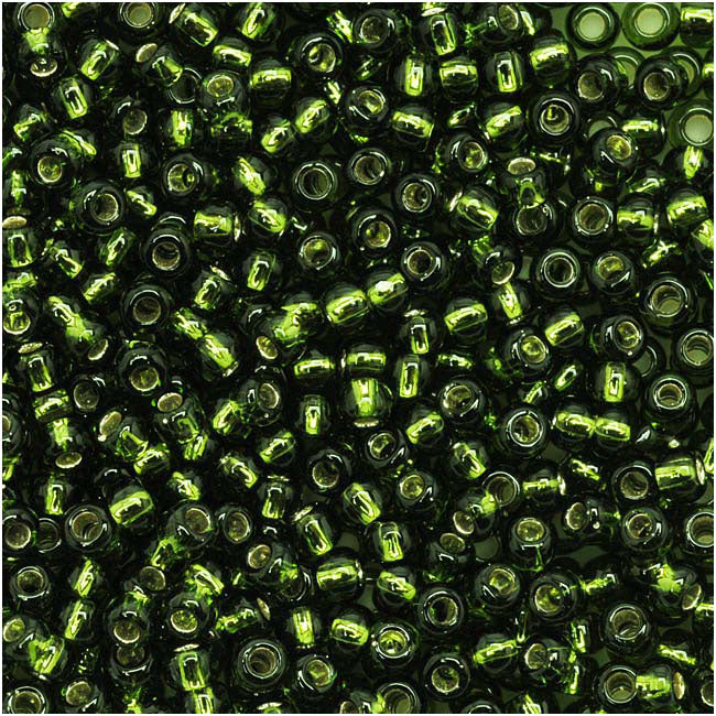 Toho Round Seed Beads 11/0 37 'Silver Lined Olivine' 8 Gram Tube